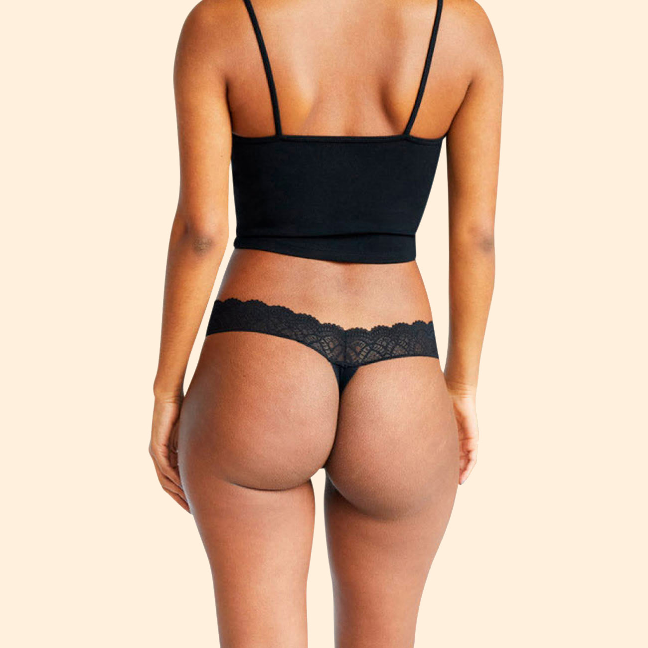 TFAL Thong Black Back