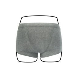 Thinx Teens - Shorty - Heather Grey - Back